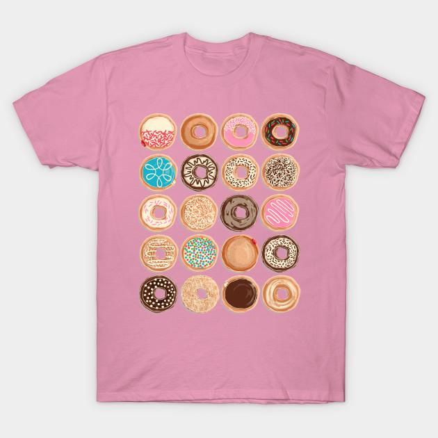 Женская футболка I 3 Donuts с принтом Харадзюку Кавайная футболка Летняя с коротким рукавом Женская футболка Топ