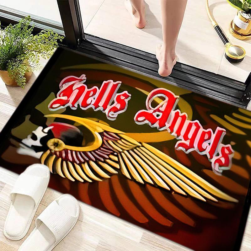 Gang Motorcycle enthusiasts Hells Angels Motorcycle Club carpet is suitable for living room and bedroom doormats office balcony decorative carpet V7