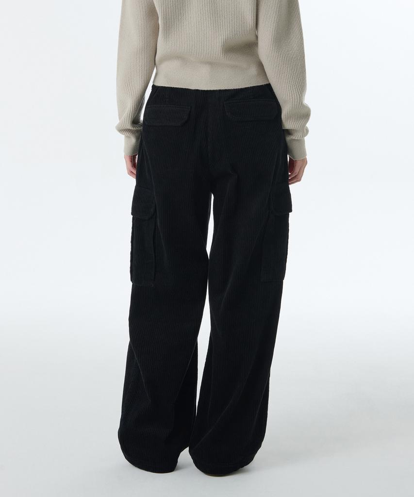 MUSINSA STANDARD WOMAN Women'S Corduroy Wide Cargo Pants [Black]