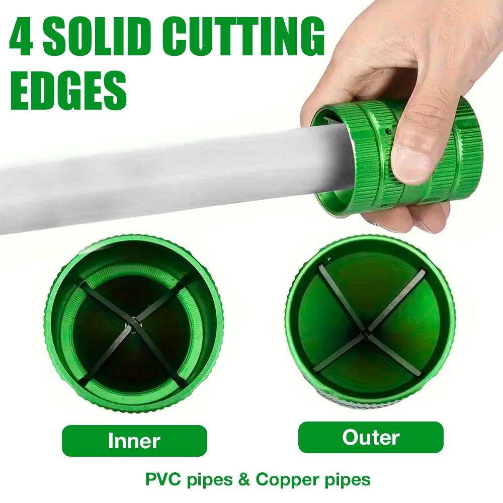 Медная трубка/Трубка для кондиционирования воздуха Борфрезы для снятия фаски Инструмент для развертки отверстий в трубах Нож для зачистки кромок Подходит для труб от 1/4" до 1-5/8"