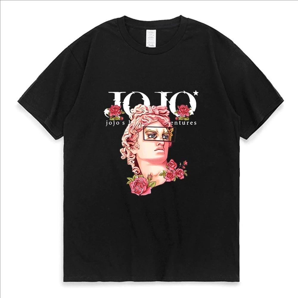 Японская футболка с графическим принтом Jojo Bizarre Adventure для мужчин и женщин, повседневная, качественный хлопок, с коротким рукавом, летние топы, одежда
