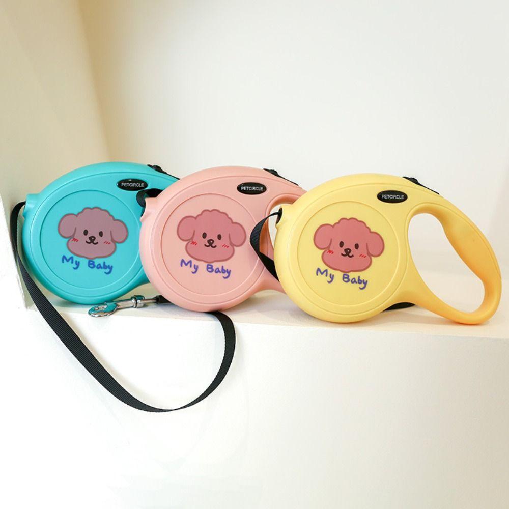 Retractable Dog Walking Roulette Collar Durable Traction Rope Chihuahua Nylon Dog Leash Outdoor