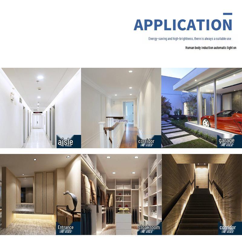 Встраиваемый потолочный светильник с инфракрасным датчиком движения и управлением звуком, потолочный 3-дюймовый, прожектор с вырезом 4 дюйма для проходов.
