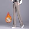 Women Thickened Trousers  High Waist Loose Casual Warm Velvet and  Winter Wide Leg Plush Pants