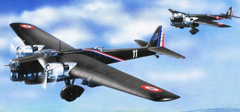 semer Французский бомбардировщик Amio 143 Пластиковая модель SME72845 1/72 Двухмоторный