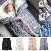 Newborn Infant Baby Blanket Knit Crochet Winter Warm Swaddle Wrap Sleeping Bag