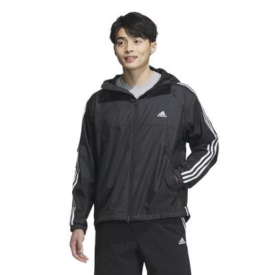 Ветровка adidas Essentials Plus и 3 полоски KWE95-JF3912 (Черный Белый/LL/Мужской)