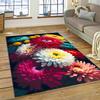 HD Pretty Flower Daisy Rose Chrysanthemum Carpet Rug для дома, гостиной, спальни, дивана, коврика для двери, декора, детский коврик, нескользящий коврик