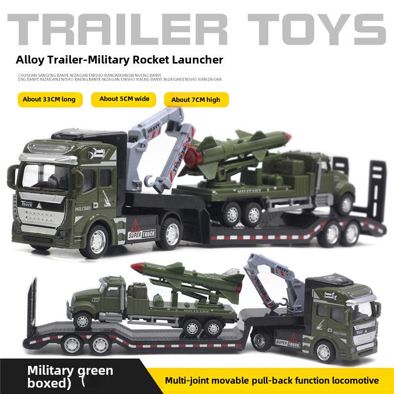 Трансграничный сплав большой инженерный транспортный грузовик тягач модель игрушка для мальчиков с английской упаковкой