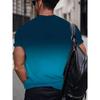 Vibrant Gradient King Graphic Print T-Shirt - Short Sleeve Crew Neck Casual Breathable Moisture-Wicking Summer Outdoor Essential for Men