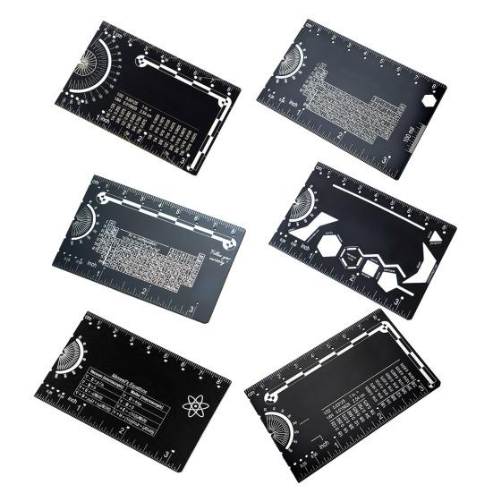 Инженерная линейка Транспортир Компас Многофункциональный карманный инструмент Метрическая дюймовая сантиметровая линейка Прецизионные технические чертежи Гаджет