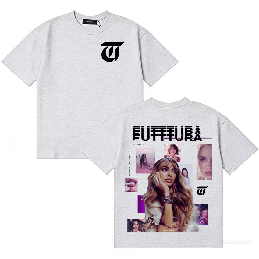 hot Singer TINI Futtura 2026 fashion album merch Unisex Tshirts Unisexs Womens Short Sleeve streetwear High Quality Oversized Tees