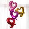 5Pcs Party Supplies Heart Shape Foil Balloons Balloons Inflatable Wedding Decor Aluminum Foil