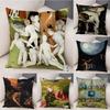 Surrealism Artist HHieronymus Bosch  Natural Linen Organic Fabric DoubleSided Printing Sofa Home Decor Gift Pillow Case