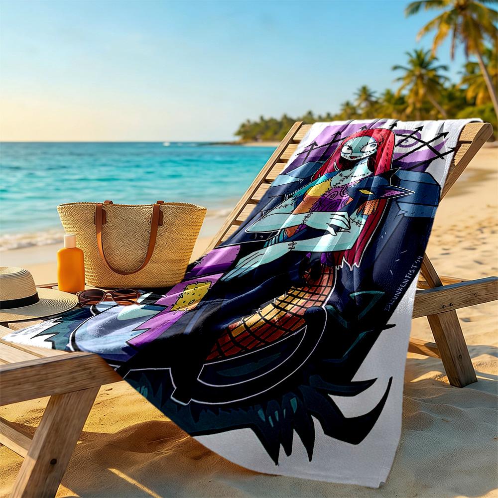Christmas Nightmare Beach Towel Super Soft Microfiber Quickdry Fabric Comfortable Lightweight