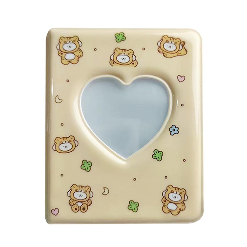 Love Heart Hollow Card Album 3 INCH Photocard Holder Cute Storage Album  Card