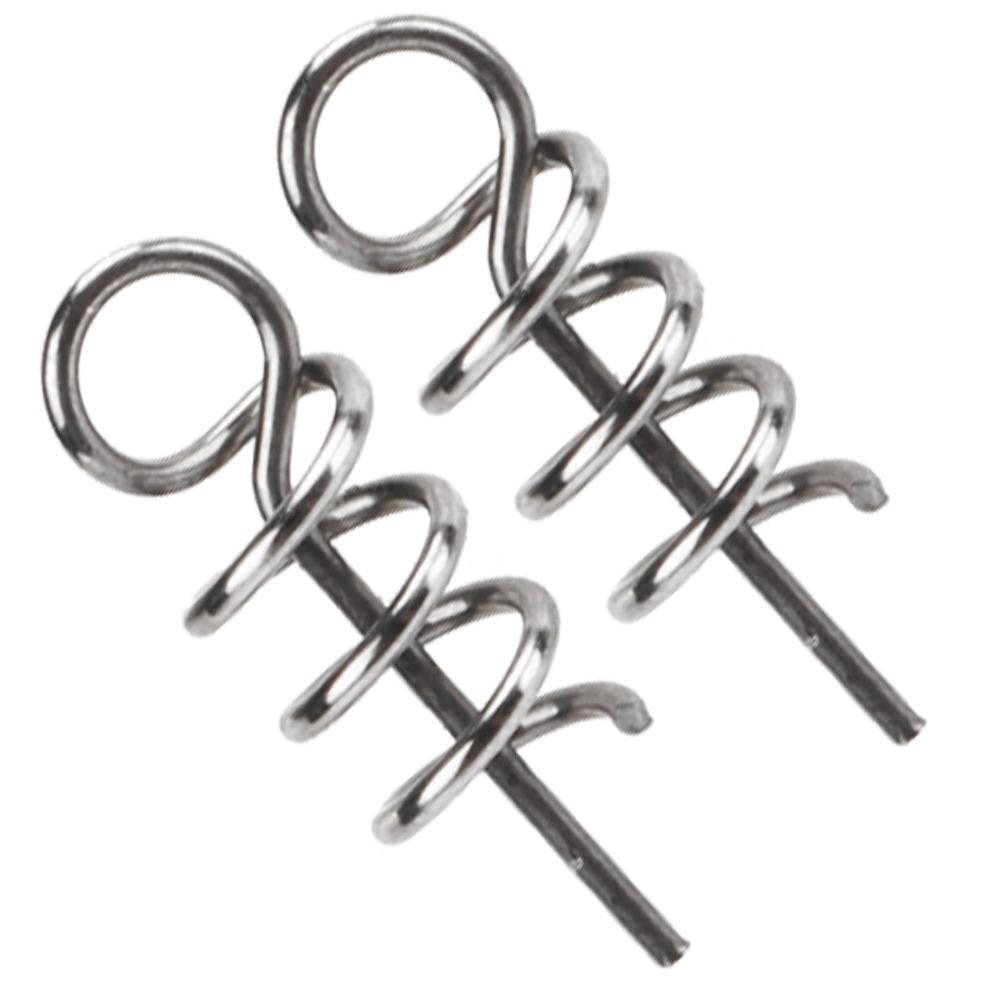 200PCS 15mm Length Fishing Twist Lock Pins Silver Fishing Bait Spring Lock Saltwater Fishing