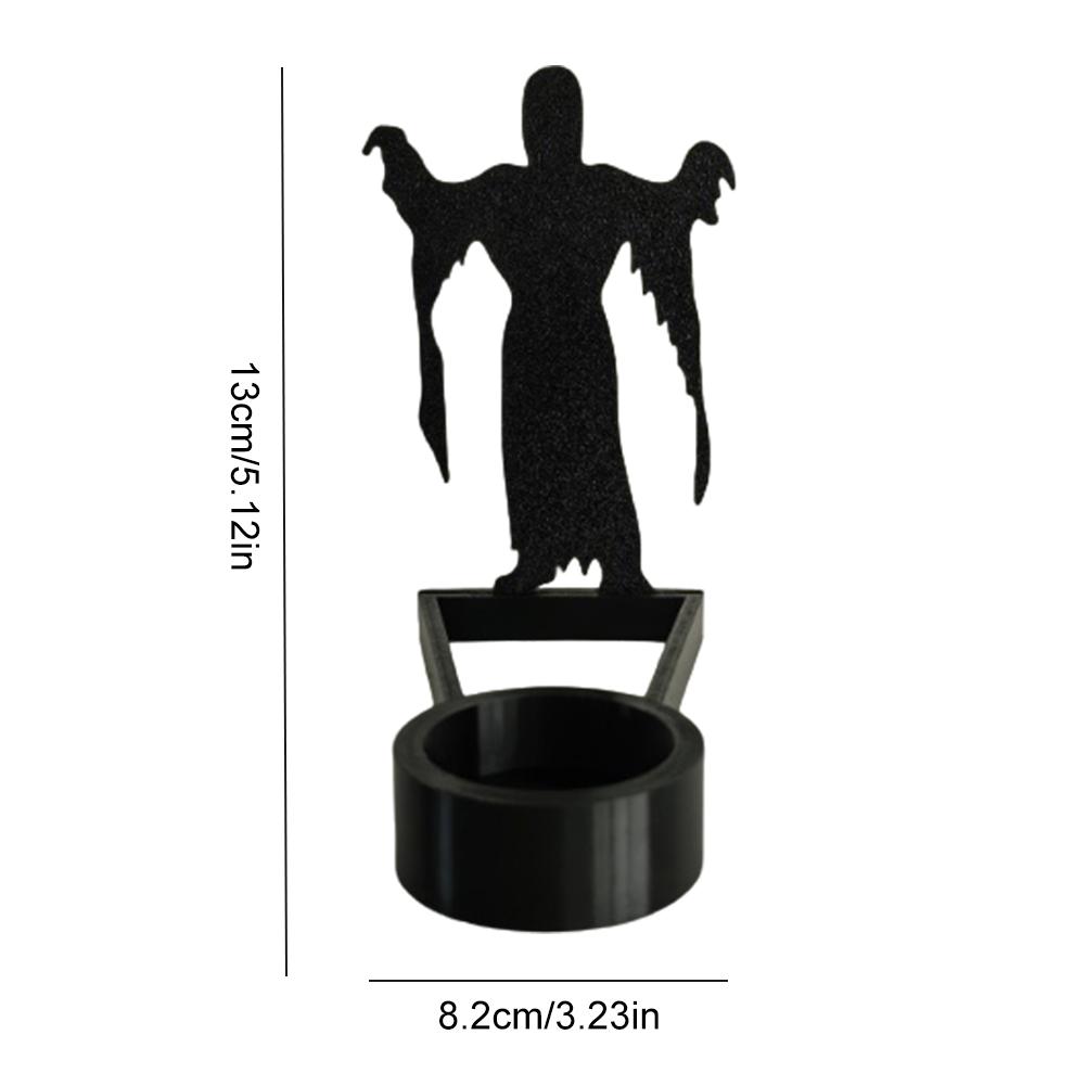 Halloween Funny Shadow Stand Foldable Horror Candle Holder Multi-Purpose Projection Candle Stand Atmosphere Arrangement Craft