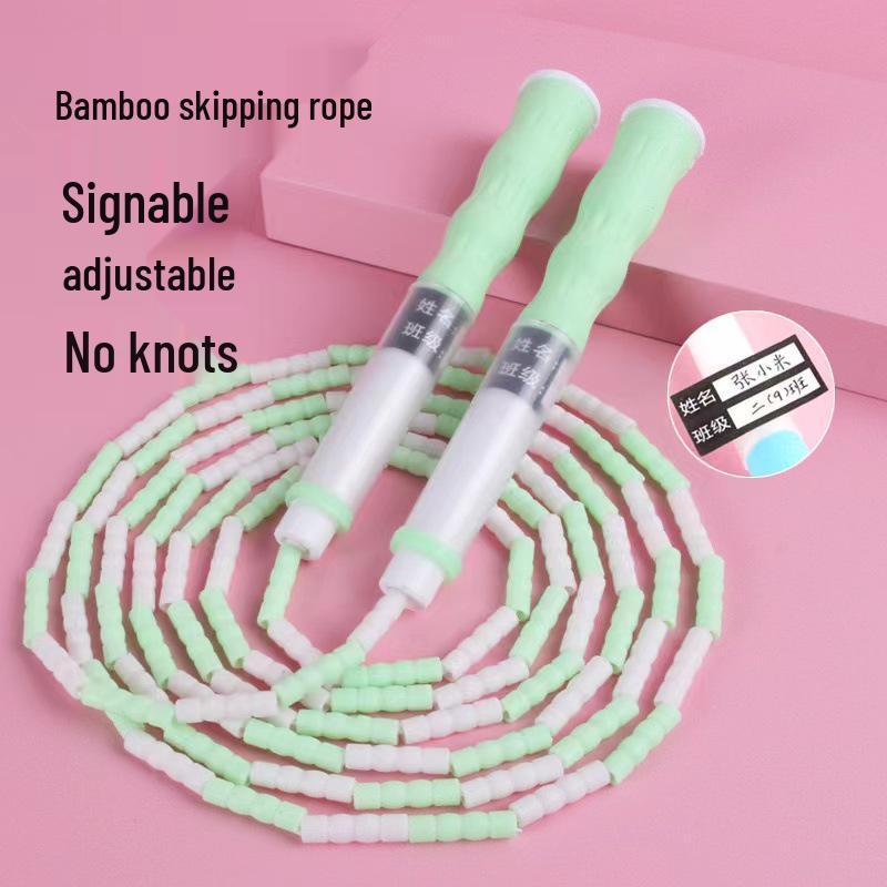 Bamboo Section Jump Rope for Children and Students - Beginner Kindergarten Edition