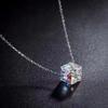 Серебро 925 пробы Осенне-зимний Квадратный Цирконий Роскошная Ключичная Цепь Модное Женское Корейское Ожерелье