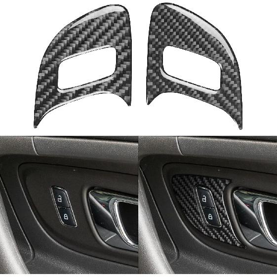 Window Lift Switch Trim for Ford Taurus 2013-2019 Accessories Black | Soft Carbon Fiber Sticker | Upgrades for Car | Only for Left-Hand Drive |