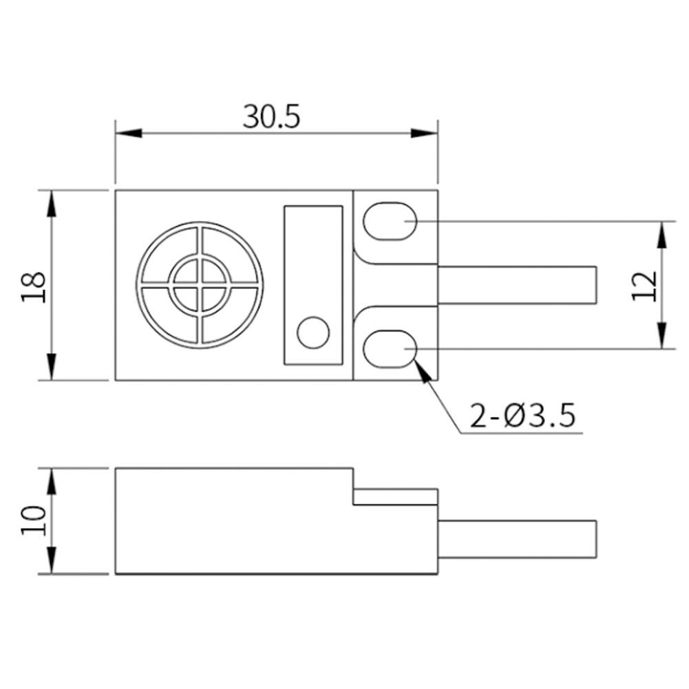 Датчик приближения BERM, индуктивный, корпус из ABS, DC1224V, 3 провода, PNP, NO, 5 мм