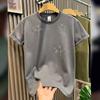 Summer Men's Embroidered Short Sleeved T Shirt Fashion Trendy Casual Loose