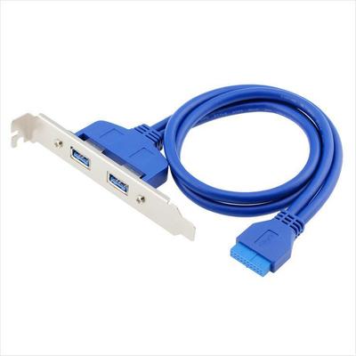 Кабель USB 3.0 - 20-контактный кабель для передачи данных материнской платы с двухпортовым удлинителем USB 3.0