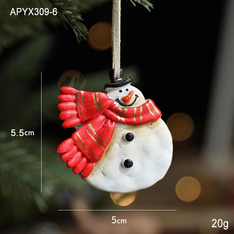 Ретро расписанные вручную смоляные рождественские украшения: Снежинка, Сердце и Звезда Декор.