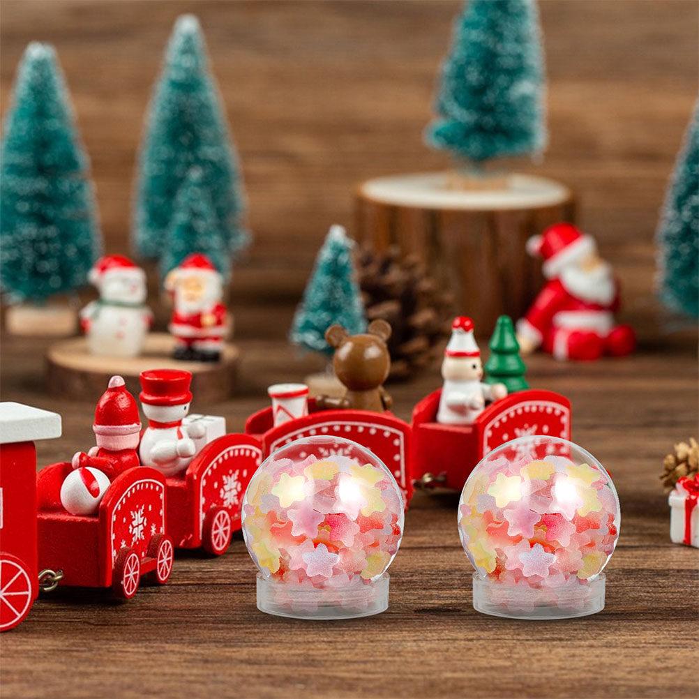 12Pcs DIY Clear Plastic Snow Globes Screw Caps Fillable Water Globes Perfect Winter Holiday Decor Craft Kit for Kids Adults