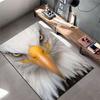 Bold Eagle Face Art Carpet suitable as a non-slip mat for the living room or bedroom sofa