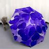1pc Purple Clover Automatic Open/close Folding Umbrella, Compact Portable Travel Umbrella,Durable Construction yy250814152