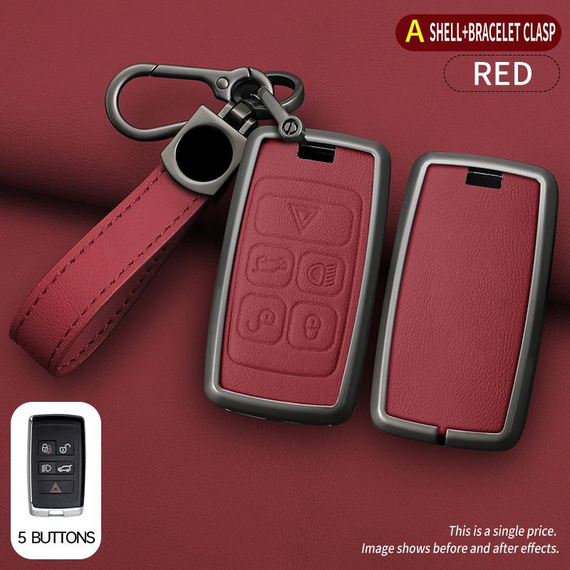 Zinc Alloy Leather Car Key Case Cover for Land Rover A9 Range Rover Sport Evoque Freelander 2 Discovery 3 4 5 EVOQUE Keychain