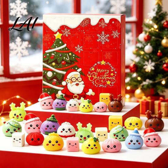 Christmas Party Favors for Students Advent Calendar 24 Day Countdown Box with Mystery Figures Interactive Games Friends Festive Holiday Decor