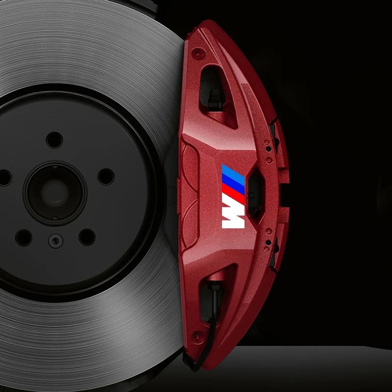 6 шт. Наклейка на тормозной суппорт автомобиля Термостойкая 3D-наклейка Декаль Для BMW M4 M8 5 серии E39 E60 E61 F10 F11 F07 G30 G31 G15 Z4 E89
