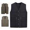 Мужской рабочий жилет, жилет с несколькими карманами, однотонная свободная уличная одежда, осенне-зимний комбинезон больших размеров, жилет, куртка для улицы
