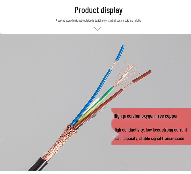 Двухэкранированный бескислородный медный сигнальный кабель RVVP для автофургонов — Варианты с 2, 3, 4, 8 жилами (0,2 кв.. мм) для бытовой техники