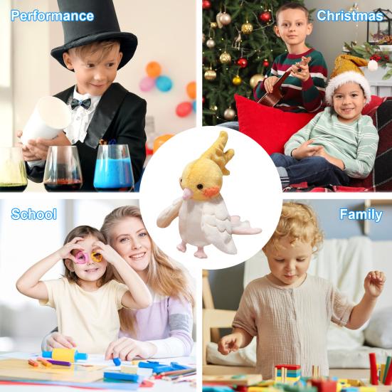 Кукла-марионетка попугай Yousheng для детей, плюшевые куклы-животные для ролевых игр и обучения, красочная мягкая игрушка-птица для рассказывания историй