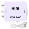 Mini VGA To AV 1080P HD Video Converter Adapter 165MHz with Data Cable for TV PC