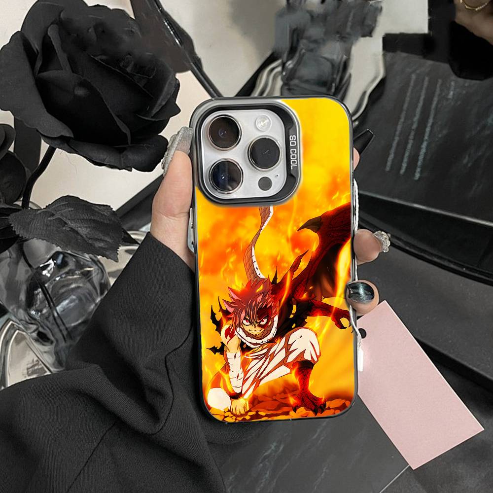 ЧЕХОЛ ДЛЯ ТЕЛЕФОНА ANIME F-FAIRY TAIL Для IPhone 16 17 15 14 12 13 Pro Max Черный Цвет Ударопрочный Чехол