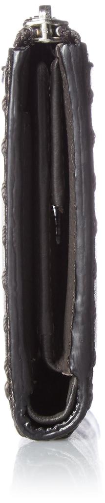 Кошелек KATHARINE HAMNETT LONDON BOND, Сделано в Японии из Металлизированной Кожи с Камуфляжным Рисунком, Большая Молния, Средний Размер, Оружейный Металлик