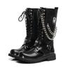 Fashion 2024 New Fashion Men Boots Trend Korean Style Motorcycle Boots Metal Decoration Platform Boots Men Comfortable Walking Shoes