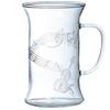 Otsuka Glass "Music Sandblast" Mug, Heat-Resistant Glass, Approximately 300ml, Large, Violin Design, Clear, Microwave-Safe, Made In Japan, 49S300