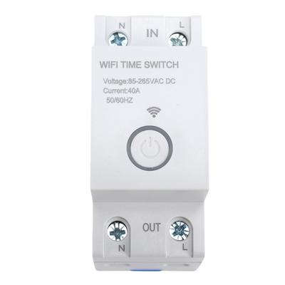 WiFi Таймер-выключатель 2P 40A Программируемый Управление через Приложение Голосовое Управление Умный Временной Переключатель для Дома