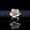 High-End Japanese Camellia and Gardenia Brooch Corsage Pin