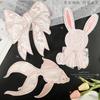 Mesh Bow Lace Embroidery Sticker Diy Hand Account Accessories Wedding Dress Accessories Brooch Hair Accessories National Style Cloth Sticker