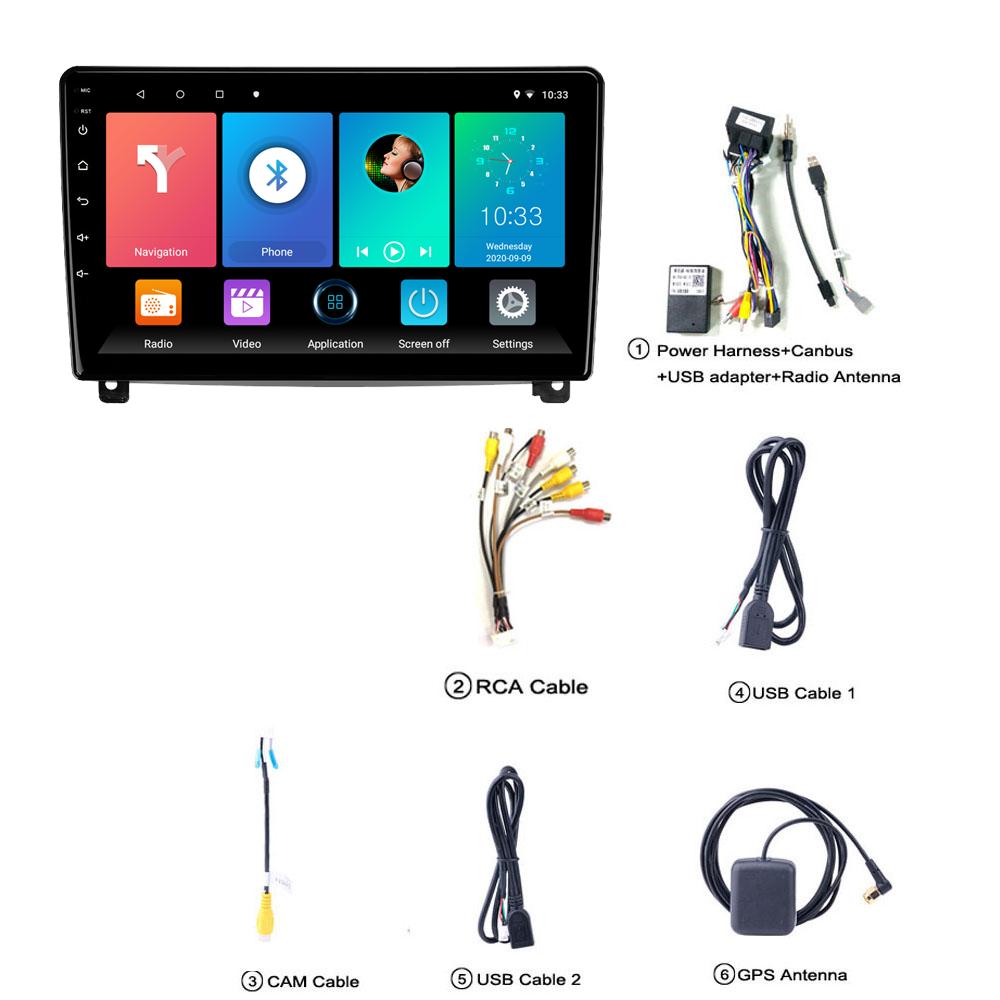 Автомобильный мультимедийный плеер на базе Android 2 Din для Peugeot 407 2004-2010, автомобильный радиоприемник, Wi-Fi, GPS-навигация, 1 + 16 ГБ