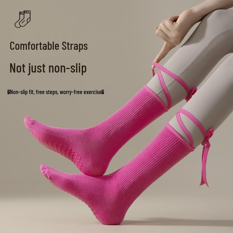 Нескользящие носки для йоги и танцев с перекрестными ремешками: Идеально с одеждой для йоги для спортивного дофаминового образа