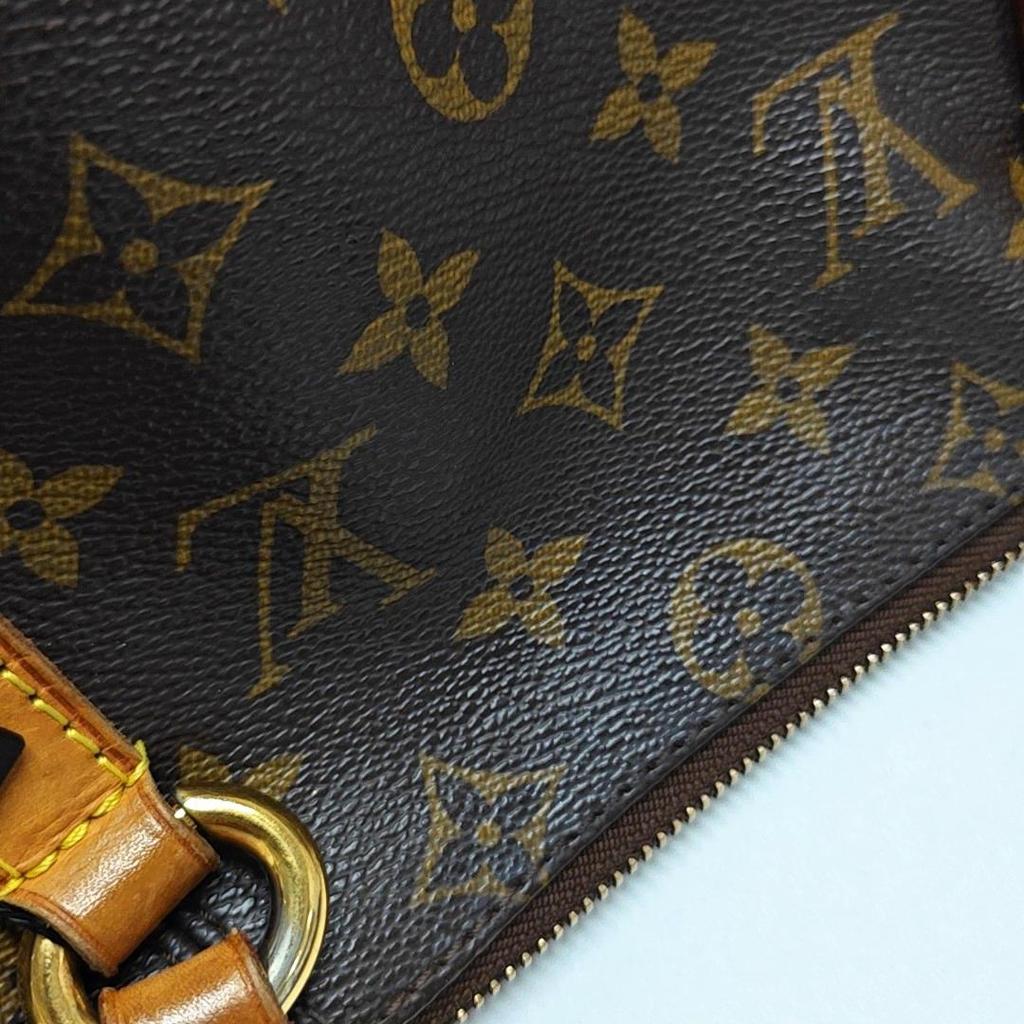 [Pre-Owned] Classic Monogram Canvas And Leather Trimmed Detail Tote Shoulder Bag - Fair #17PLSZA