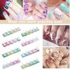 1 Set Magnetic Nail Holder with Gradient Color Base Professional DIY Manicure Fingernail Rest Wearable False Nails Showing Shelf Reusable Nail
